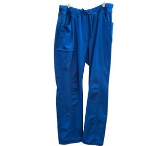 Cherokee Infinity Women's Scrub Pants Royal Blue Large Tall 1123AT Cargo